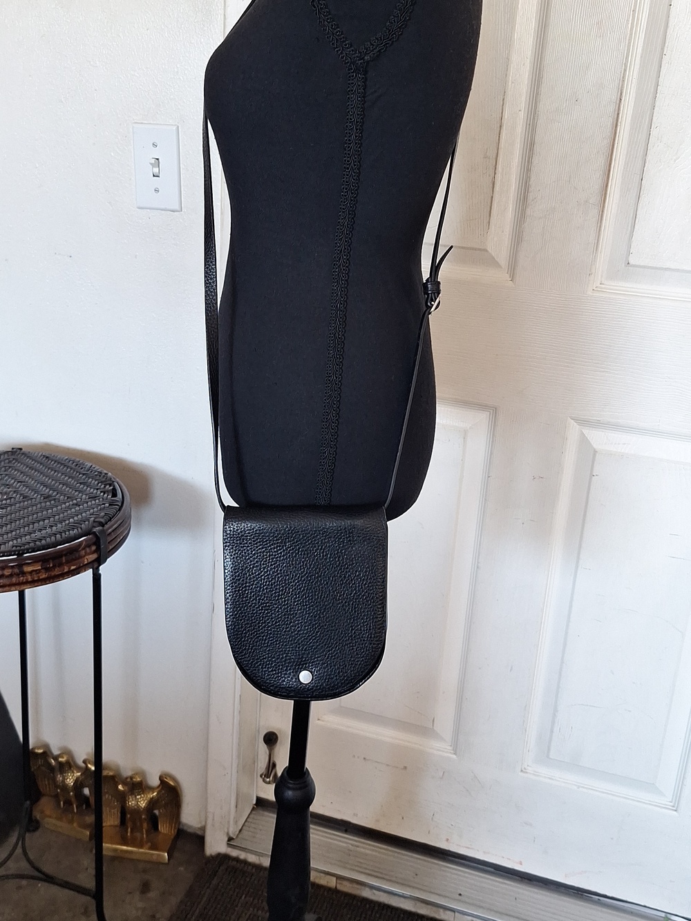 Treasure & Bond black leather Long Strap Bag Pebbled Leather